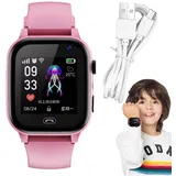 Kinder-Handyuhr, Kinder-Smartwatch mit GPS, 4G, Kamera, Taschenlampe, wiederaufladbare Telefonuhr für Kinder mit Recorder, sicheres und lustiges Kommunikationsgerät für Kinder