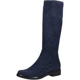 CAPRICE Damen Stiefel ohne Absatz Kniehoch Vegan, Blau