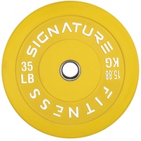 Signature Fitness 5,1 cm olympische Hantelscheiben mit Stahlnabe, 15,9 kg, 1 Stück, farbig