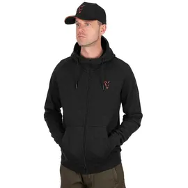 Fox International Collection Lw Reißverschlusspullover - Black / Orange - M