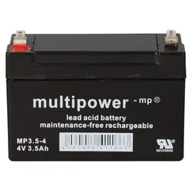 Multipower Akku kompatibel Eisemann HS10 074550 Acculux 4V 3,5Ah AGM