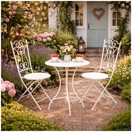 Hti-Living Bistro Set 3-tlg. Weiß