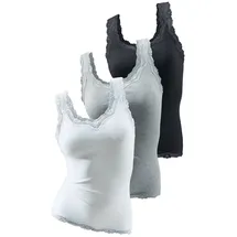 H.I.S. H.I.S Spitzentop in schwarz, weiß | Gr.: 36/38