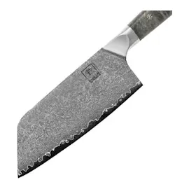 Zayiko Professional Series Damast Nakirimesser I 16 cm Klinge I Ahornholzgriff,