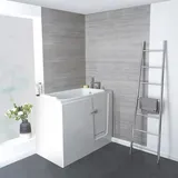 Begehbare Badewanne, tief, 1210mm x 650mm, Tür rechts – Merso von Hudson Reed