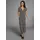 LAURA SCOTT LAURA SCOTT, Damen, Gr. 36, N-Gr, schwarz, sand, geometrisch, Jersey, Obermaterial: 95% Viskose, 5% Elasthan, gemustert, figurumspielend wadenlang, V-Ausschnitt, Overalls Jumpsuit, mit geometrischem Muster