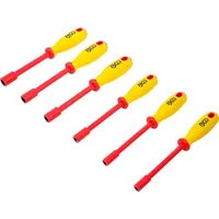 BGS VDE-Steckschlüssel-Schraubendreher-Satz Sechskant SW 5,5 - 12 mm 6-tlg.