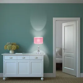 Relaxdays Tischlampe Kristall Rosa