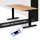 boho office boho office® Höhenverstellbarer Schreibtisch 160 x 80 cm - Made in Germany, Elektrisch, 2 Motoren, 3-Fach Teleskop, Kollisionsschutz - Premium Line Schwarz inkl. Tischplatte in Wildeiche massiv