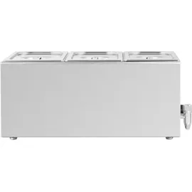Royal Catering Bain Marie 600 W 3 GN 1/3 Ablasshahn