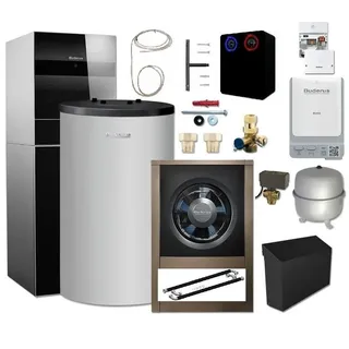 Buderus WLW196i-14 AR T190 Logaplus Wärmepumpen-Paket mit Pufferspeicher P200.5 S-B für Mischkreis