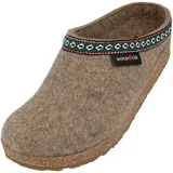 HAFLINGER Grizzly Franzl Filzpantoffel Hausschuh Filzclog Torf, Gr. 47 - 47 EU
