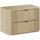 Badplaats Waschbeckenunterschrank Cremona 2 Schublade 80 x 54 cm Beige