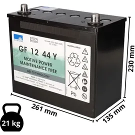 Sonnenschein / Exide Akku kompatibel Reha E-Mobile Pride PHC 5 12V 44Ah