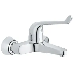 Grohe Euroeco Special Einhand-Sicherheitsmisch-Waschtischbatterie, Ausladung 204mm, Hebel170mm, Chrom, Wandmontage 32795000