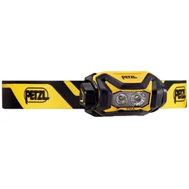 Petzl PIXA Professionelle LED-Stirnlampe, 450 Lumen, IP68 Wasserdicht, Schwarz/Gelb, batteriebetrieben