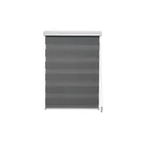 MYDECO Doppelrollo mit Blende 60 x 160 cm grau