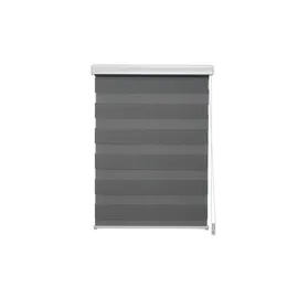 MYDECO Doppelrollo mit Blende 60 x 160 cm grau