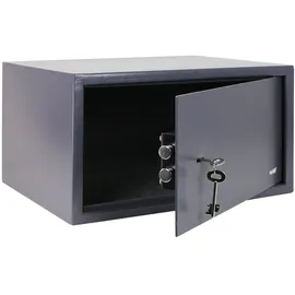 HMF 49204-11 Safe Tresor mit Schlüssel, Möbeltresor passend für Laptop und Ordner 45 x 25 x 36,5 cm Anthrazit