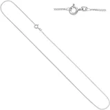 Goldkette JOBO "Panzerkette 1,3 mm" Gr. 38, weißgold 333, Halsketten, Damen, 38cm, Weißgold 333, Goldkette, 8 Karat 333 Weißgold