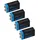 EXTENSILO 4x 9V-Akku Block für diverse Geräte (1000mah, 9v, Li-Ion), ready-to-use, mit Micro USB Buchse