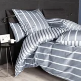 JANINE Interlock Jersey Gestreift Platin 40 x 80 cm
