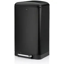 Treteimer Davino Metall schwarz Sil. Close 34,0x30,5x61,0cm 30,0l