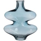 BigBuy Home Vase, blau, Glas, 18 x 7,5 x 21,5 cm