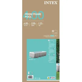 Intex Prism Frame Pool Set 400 x 200 x 122 cm inkl. Filterpumpe