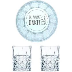 Nachtmann Whiskyglas mit Gravur Du Wirst Onkel, 2er Set