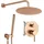 REA LUNGO duschset mit Regenbrause Kupfer