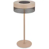 Briloner Akku-Tischleuchte Booha, beige, Metall, IP44, dimmbar,