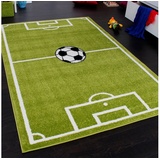 Paco Home Kinderteppich »ECE Fussball 953«, rechteckig, Kurzflor, Spiel-Teppich, Motiv Fußballfeld, Kinderzimmer, grün
