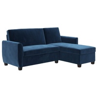 loft24 Schlafsofa Noah, mit Stauraum, ausziehbare Matratze, Breite 207 cm blau