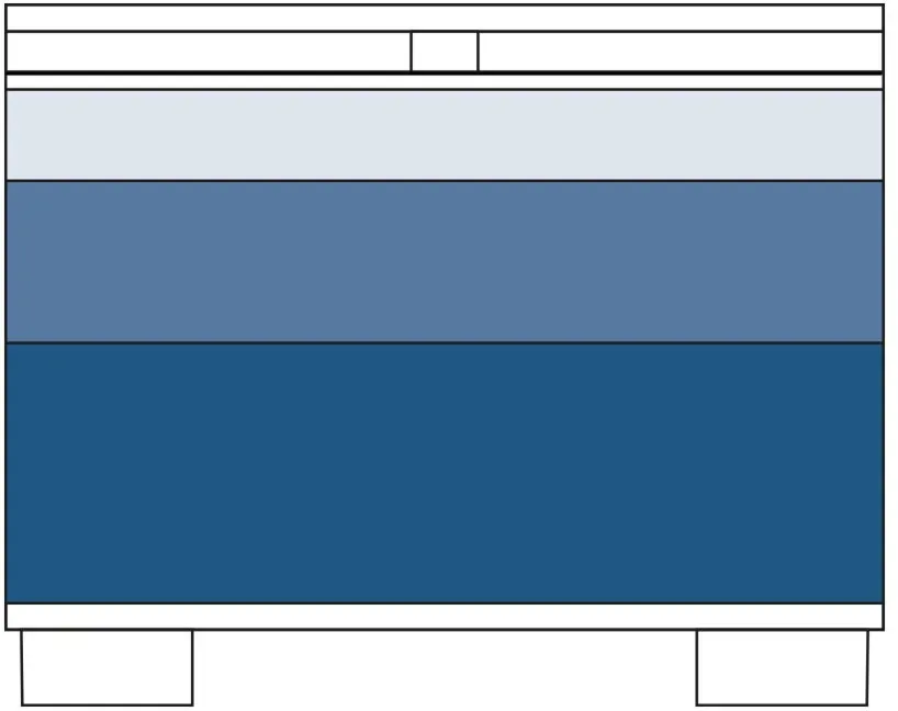 Gitty Schubladenschrank, HxBxT 1.010 x 1.250 x 860 mm, mit 3 Schubladen, 1x Größe XS, 1x Größe M, 1x Größe L