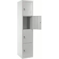 Mendler Schließfach Boston T163, Schließfachschrank Wertfachschrank Spind, Metall 180x38x45cm