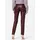 Ricano Donna Damen, Lederhose in Biker-Optik (Slim Fit/Regular Waist) – echtes (Premium) Ziegen Leder brombeer, L, - L