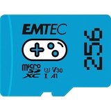 Emtec Gaming microSD 256 GB (UHS Class 1 100 MB/s Lesegeschwindigkeit), blau