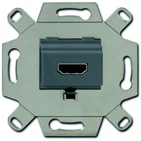 Busch-Jaeger 0261/33 HDMI-Anschlussdose mit Schraubklemmen und Zugentlastung 2CKA000230A0429 026133