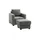 Sconto Sessel Lisa de Luxe Mikrofaser 85 x 90 x 93 cm Grau