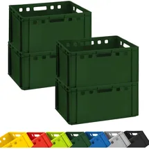 Buri Fleischkiste E3 60x40x30 cm Eurobox 4er Set dunkelgrün