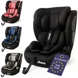 KIDIMAX® Kindersitz EasyFit 9–36 kg, ECE R129/03, mitwachsend, ohne Isofix – schwarz