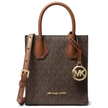 Michael Kors Mercer Extra-Small Pebbled Leather Crossbody Bag (Brown) - Braun