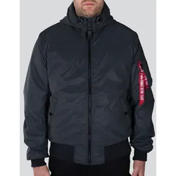Alpha Industries MA-1 Hooded Reflective Jacke, schwarz, Größe M für Männer