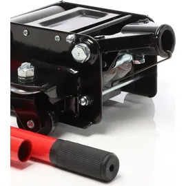 XPOtool Rangierwagenheber hydraulisch 3t, 85-500mm Hubhöhe, Fahrbarer Wagenheber, Autoheber mit Doppelkolben und Vier Rollen