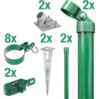 GAH Alberts Maschendrahtzaun 0,8-2 m x 125 cm Grün/Metall