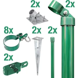 GAH Alberts Maschendrahtzaun 0,8-2 m x 125 cm Grün/Metall