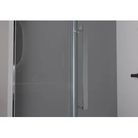 Bernstein Eckdusche Bernstein DX906 flex Schiebetür Soft-Close 8mm Nano Echtglas Chrom 110x90cm