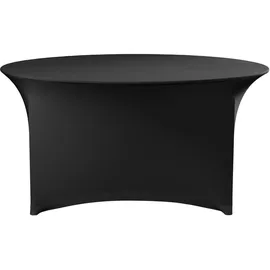 HENDI Tischbezug rund, 817407, Schwarz, ⌀1800x(H)760mm