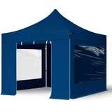 TOOLPORT Faltpavillon 3 x 3 m inkl. 4 Seitenteile Blau